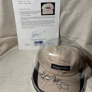 Mark Wahlberg municipal hat PSA authenticated signed